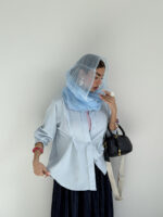 شومیز کرپ حبابی کد 220563 - Image 14