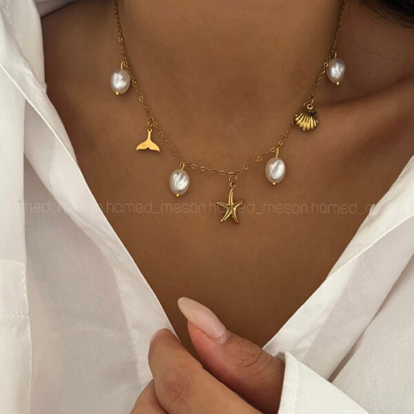 گردنبند زنجیری تابستونی کد 310545