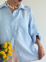 شومیز PERRY یقه مردانه کد 220592 - Image 16