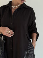 شومیز برش دار کد 220590 - Image 36