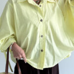 شومیز آستین کیمانو بنددار کد 220597