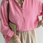 شومیز لینن یقه 7 کد 220601