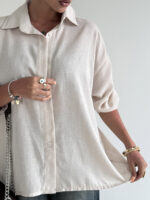 شومیز پشت چاک لینن کد 220512 - Image 36