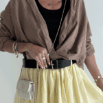 شومیز جلو گره راه راه کد 220571