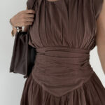 پیراهن بلند کمرگت کد 240161