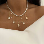 گردنبند آویزدار مرواریدی کد 310542