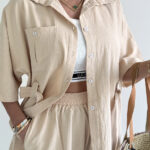 ست شومیز و شلوار گت دار کد 160810