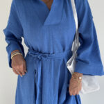 پیراهن بلند کمرگت کد 240163