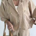 ست کت و شلوار نواردار کد 160816