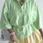 شومیز لینن پشت هلال کد 220611