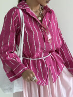 شومیز جلو کوک راه راه کد 200782 - Image 19