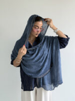 شال کنفی خط دار کد 310551 - Image 9