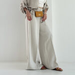 شلوار کتان کمرکش کد 101957