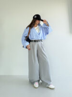 شومیز راه راه 2 تیکه کد 220615 - Image 3