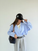 شومیز راه راه 2 تیکه کد 220615