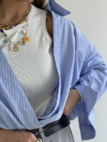 شومیز راه راه 2 تیکه کد 220615 - Image 7