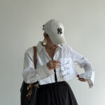 شومیز نیمتنه راه راه کد 220616