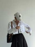 شومیز نیمتنه راه راه کد 220616