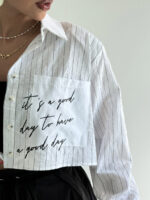 شومیز نیمتنه راه راه کد 220616 - Image 5