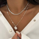 گردنبند 2 تیکه زنجیری کد 310594