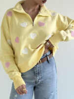 دورس نیم زیپ قلبی کد 200872 - Image 13