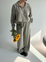 ست دورس و شلوار نیم زیپ کد 160827 - Image 9