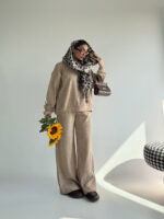 ست دورس و شلوار نیم زیپ کد 160827 - Image 10