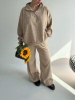 ست دورس و شلوار نیم زیپ کد 160827 - Image 11