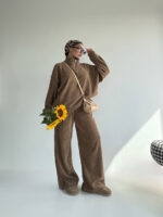 ست دورس و شلوار نیم زیپ کد 160827 - Image 13