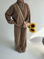 ست دورس و شلوار نیم زیپ کد 160827 - Image 14