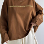 بلوز یقه گرد چاپدار کد 200875