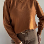 بلوز کشبافت یقه دوزی کد 200911