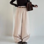 شلوار کتان کمر دوبل کد 102013