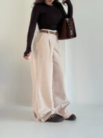 شلوار کتان کمر دوبل کد 102013 - Image 3