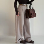 شلوار کتان کمر دوبل کد 102013