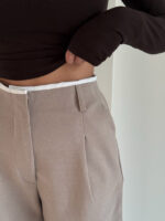 شلوار کتان کمر دوبل کد 102013 - Image 6