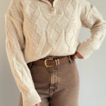 بافت نیم زیپ لوزی دوزی کد 200903