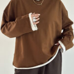 بلوز آستین بلند باکسی کد 200876