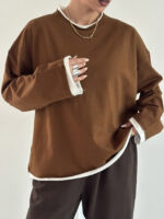 بلوز آستین بلند باکسی کد 200876