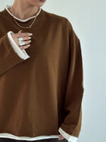 بلوز آستین بلند باکسی کد 200876 - Image 2