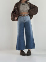 شلوار جین کراپ بگ کد 102000 - Image 3