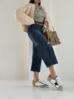 شلوار جین واید لگ زاپ دار کد 102021 - Image 2