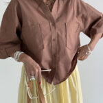 شومیز پشت هلال 2 جیب کد 220618