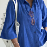 شومیز بغل چاک کد 220622