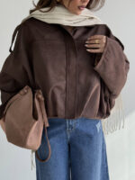 کت جیر زیپ دار کد 120373 - Image 3