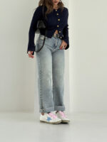 شلوار جین راسته کمربنددار کد 101986 - Image 4