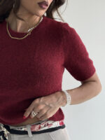 بلوز بافت آستین کوتاه کد 200843 - Image 2