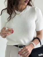 بلوز بافت آستین کوتاه کد 200843 - Image 3