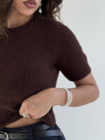 بلوز بافت آستین کوتاه کد 200843 - Image 5