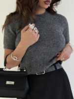 بلوز بافت آستین کوتاه کد 200843 - Image 7